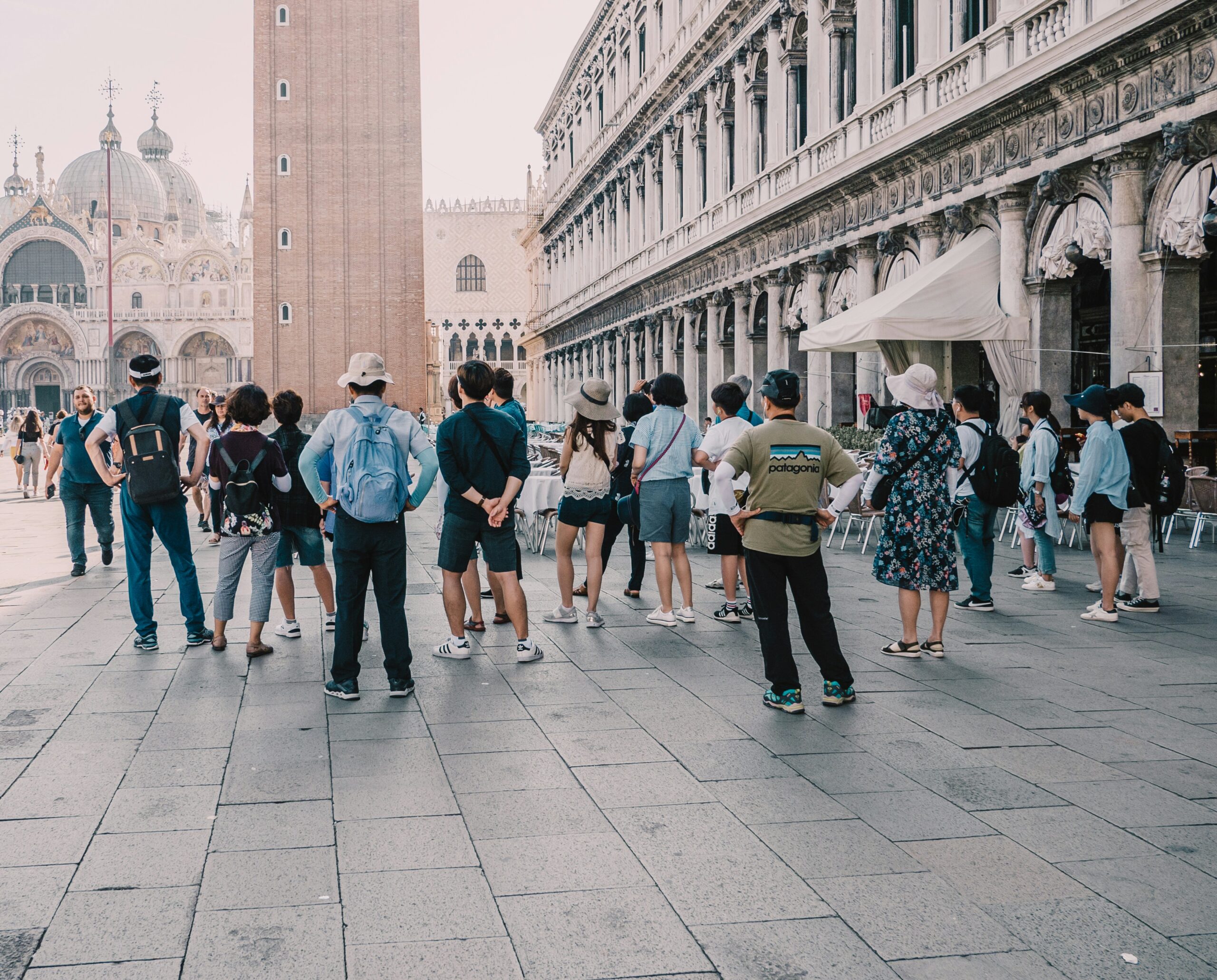 Tour group in Italy